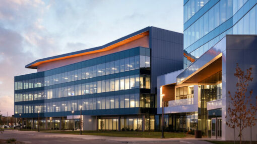 exterior view entrance carson headquarters building