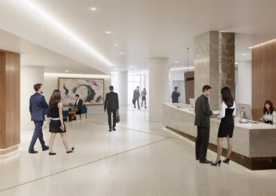 20 Mass office lobby rendering