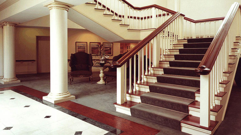 Marble and Wood Inlaid Floor